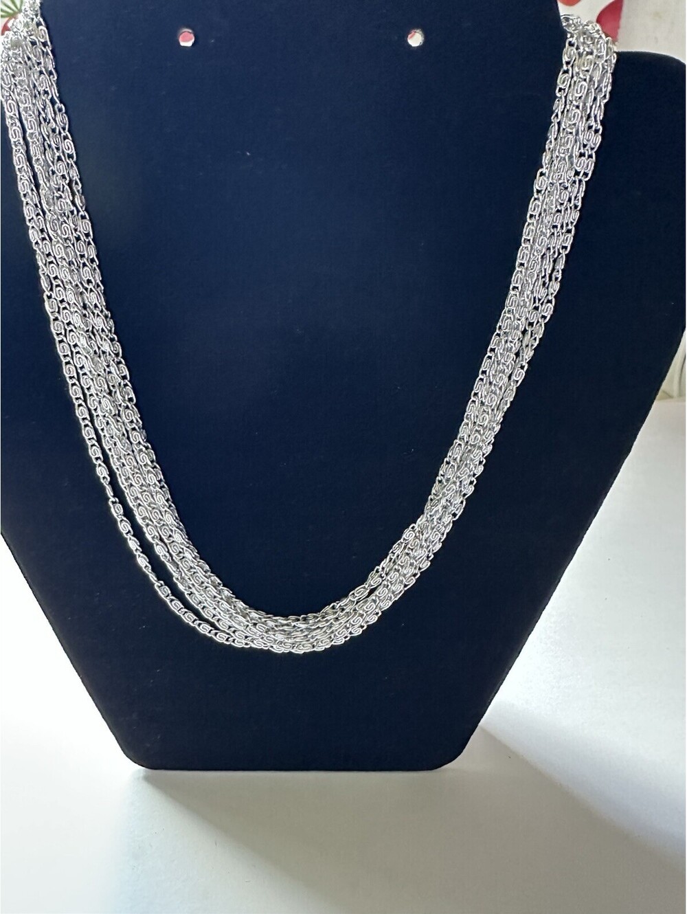 Vintage Sarah Coventry Silvertone Multi Chain Choker Necklace